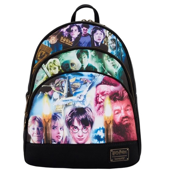 Loungefly Harry Potter Trilogy Triple Pocket Mini Backpack main image 7